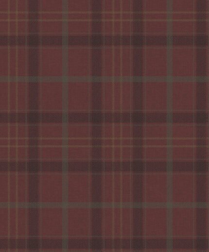 Tailored Plaid - Maroon | Reds Plaids, Checks and Stripes Wallpaper for Half Bath, Powder Room, and Bedroom
