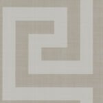 Vogue - Metallic Silver and Taupe | Silvers and Pewters Geometrics Wallpaper for Office, Accent Wall, and Powder Room