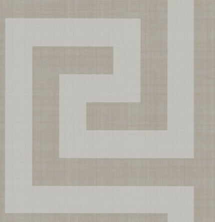 Vogue - Metallic Silver and Taupe | Silvers and Pewters Geometrics Wallpaper for Office, Accent Wall, and Powder Room