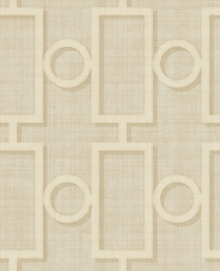 Adorn Geo - Tan and Off-White | Browns and Taupes Geometrics Wallpaper for Office, Accent Wall, and Powder Room