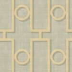 Adorn Geo - Metallic Gold and Gray | Grays Geometrics Wallpaper for Office, Accent Wall, and Half Bath