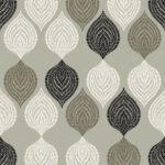Jammu - Jaipur | Browns and Taupes Medallions Wallpaper for Kitchen, Bedroom, and Half Bath