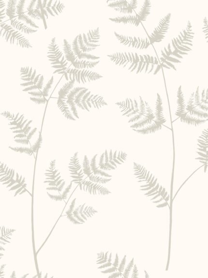 Bracken - Soft Shadow | Cool Neutrals Florals, Botanicals and Tropicals Wallpaper for Dining Room, Accent Wall, and Entryway