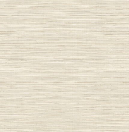 Grass Texture Screen Print with Textile Strings | Warm Neutrals and Beiges Textures Wallpaper for Bedroom, Powder Room, and Half Bath