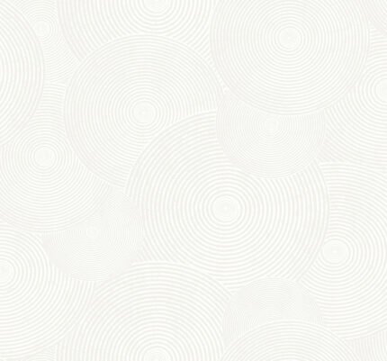 Interlocking Ripples | Whites and Off Whites Geometrics Wallpaper for Office, Accent Wall, and Nursery