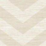 Chevron on Grasscloth Texture | Cool Neutrals Geometrics Wallpaper for Office, Accent Wall, and Living Room