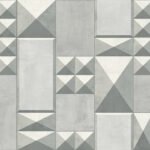 3D Grid | Silvers and Pewters Geometrics Wallpaper for Office, Accent Wall, and Bedroom