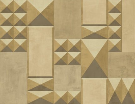 3D Grid | Coppers and Bronzes Geometrics Wallpaper for Office, Accent Wall, and Bedroom