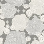 Skyline Flowers | Grays Florals, Botanicals and Tropicals Wallpaper for Bedroom, Office, and Half Bath