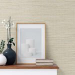 Sluby Sisal - Rice | Warm Neutrals and Beiges Textures Wallpaper for Entryway, Nursery, and Living Room