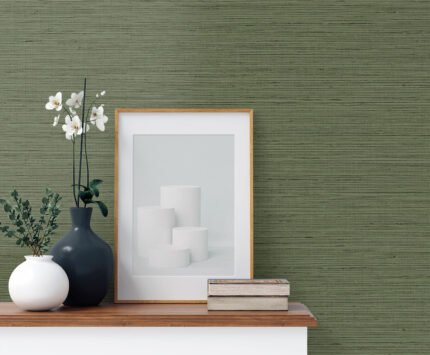 Sluby Sisal - Faded Jade | Greens Textures Wallpaper for Nursery, Living Room, and Office