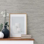 Sluby Sisal - Coal | Grays Textures Wallpaper for Powder Room, Hallway, and Half Bath
