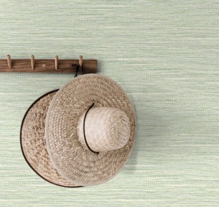 Braided Jute - Airy Forest | Greens Textures Wallpaper for Dining Room, Powder Room, and Entryway