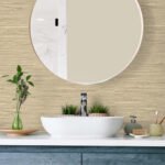 Fine Arrowroot - Chestnut | Warm Neutrals and Beiges Textures Wallpaper for Hallway, Powder Room, and Half Bath