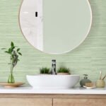 Fine Arrowroot - Frosted Grass | Greens Textures Wallpaper for Half Bath, Dining Room, and Bedroom