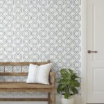Handdrawn Geometric - Navy Blue | Blues Geometrics Wallpaper for Office, Accent Wall, and Dining Room