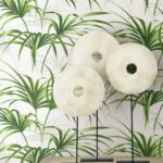 Open Palm Leaf - Summer Fern | Greens Florals, Botanicals and Tropicals Wallpaper for Half Bath, Entryway, and Accent Wall