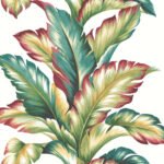Big Leaf - Multicolored | Multicolors Florals, Botanicals and Tropicals Wallpaper for Half Bath, Office, and Accent Wall