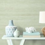Stria - Oat | Warm Neutrals and Beiges Ikat, Shibori and Watercolor Wallpaper for Living Room, Office, and Powder Room