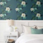 Flower Stripe - Deep Teal