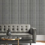 String on Tartan | Grays Plaids, Checks and Stripes Wallpaper for Dining Room, Kitchen, and Living Room