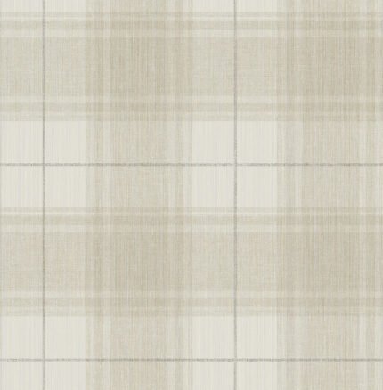 String on Plaid | Warm Neutrals and Beiges Plaids, Checks and Stripes Wallpaper for Bedroom, Dining Room, and Kitchen