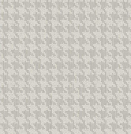 String on Houndstooth | Cool Neutrals Plaids, Checks and Stripes Wallpaper for Entryway, Powder Room, and Half Bath