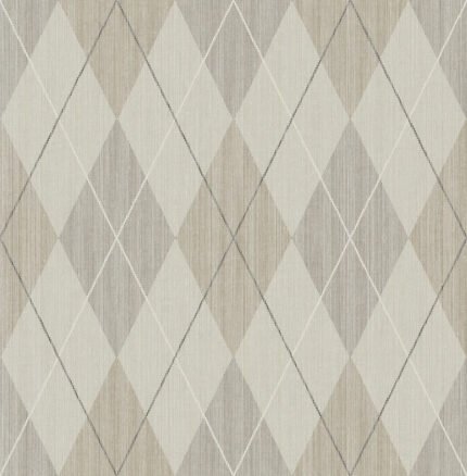 String on Argyle | Browns and Taupes Plaids, Checks and Stripes Wallpaper for Kitchen, Hallway, and Living Room