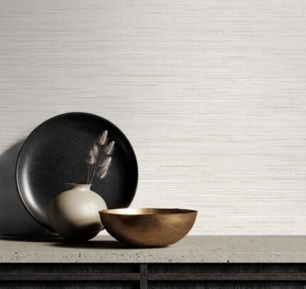 String on Birch Texture | Warm Neutrals and Beiges Textures Wallpaper for Nursery, Office, and Half Bath