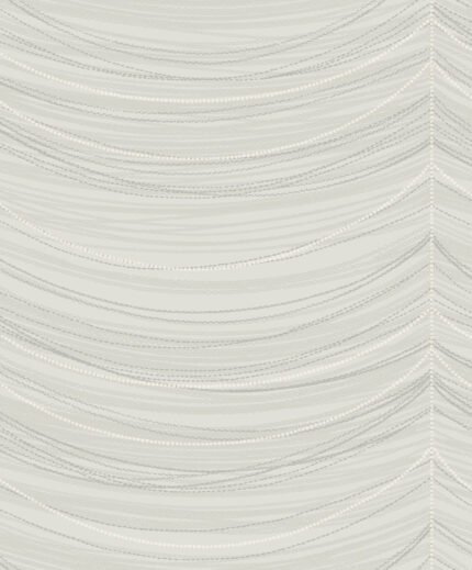 Aura Beads - Cream, Silver, and Glitter | Warm Neutrals and Beiges Textures Wallpaper for Living Room, Kitchen, and Powder Room