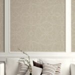 Aura Persian Allover - Taupe and Ivory | Browns and Taupes Geometrics Wallpaper for Office, Accent Wall, and Hallway