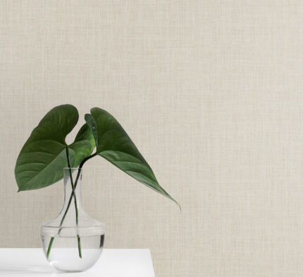 Elegant Burlap - Tan and Silver | Browns and Taupes Textures Wallpaper for Bedroom, Hallway, and Accent Wall