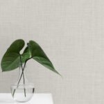 Elegant Burlap - Silver and Beige | Warm Neutrals and Beiges Textures Wallpaper for Nursery, Kitchen, and Dining Room