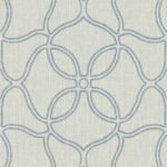 Simple Persian Allover - Ocean Blue and Tan | Blues Geometrics Wallpaper for Office, Accent Wall, and Dining Room