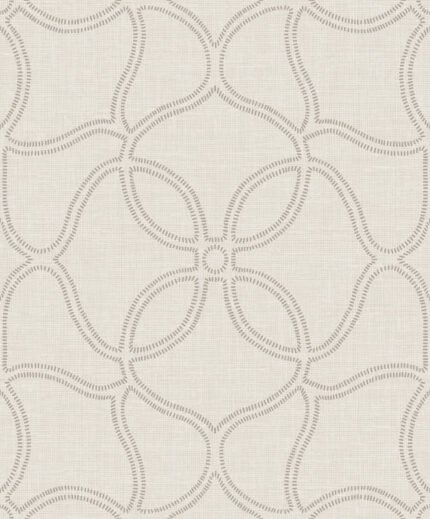 Simple Persian Allover - Taupe and Cream | Warm Neutrals and Beiges Geometrics Wallpaper for Office, Accent Wall, and Living Room