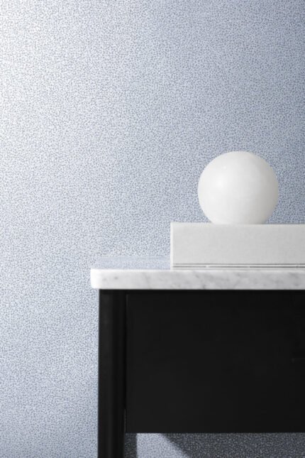 Gravel Texture - Slate and Silver Glitter | Blues Textures Wallpaper for Living Room, Powder Room, and Accent Wall