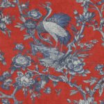 Crane Toile | Reds Toiles Wallpaper for Bedroom, Kitchen, and Half Bath
