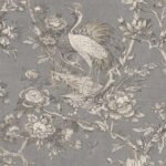 Crane Toile | Silvers and Pewters Toiles Wallpaper for Nursery, Half Bath, and Living Room