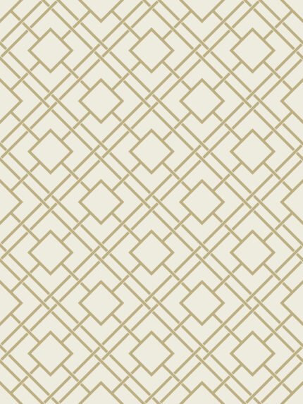 Sumi Lattice | Golds Geometrics Wallpaper for Office, Accent Wall, and Dining Room