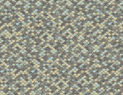 Contemporary Fish Scale | Blacks Geometrics Wallpaper for Office, Accent Wall, and Entryway