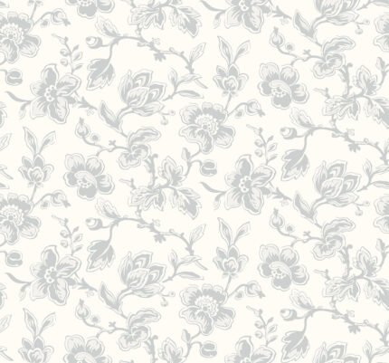Floral Trail | Browns and Taupes Florals, Botanicals and Tropicals Wallpaper for Living Room, Hallway, and Accent Wall
