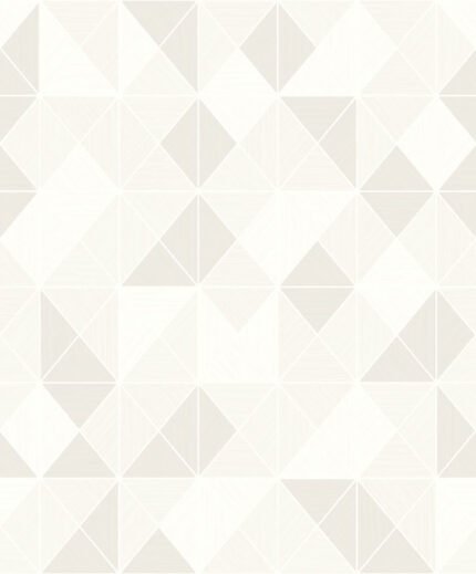 Casa Blanca 2 - Metallic Geo | Whites and Off Whites Geometrics Wallpaper for Office, Accent Wall, and Bedroom