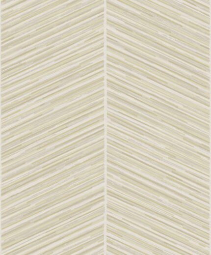 Casa Blanca 2 - Large Chevron | Whites and Off Whites Abstracts Wallpaper for Powder Room, Half Bath, and Nursery