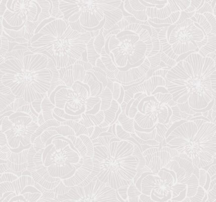 Casablanca 2 | Whites and Off Whites Florals, Botanicals and Tropicals Wallpaper for Kitchen, Dining Room, and Hallway