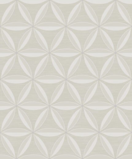 Casa Blanca 2 - Floral Shape | Browns and Taupes Geometrics Wallpaper for Office, Accent Wall, and Dining Room