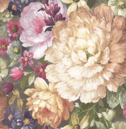 Florabunda | Multicolors Florals, Botanicals and Tropicals Wallpaper for Dining Room, Bedroom, and Office