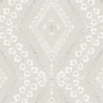 Charleston Classical Trellis | Grays Damasks and Scrolls Wallpaper for Hallway, Kitchen, and Powder Room