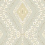Charleston Classical Trellis | Browns and Taupes Damasks and Scrolls Wallpaper for Powder Room, Office, and Accent Wall