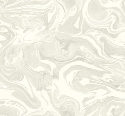 Oil on Water | Grays Abstracts Wallpaper for Half Bath, Powder Room, and Kitchen