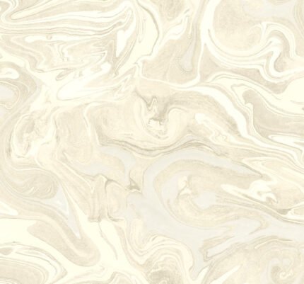 Oil on Water | Warm Neutrals and Beiges Abstracts Wallpaper for Office, Entryway, and Nursery